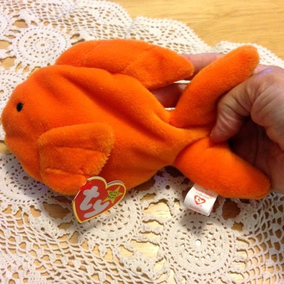 Vintage 1993 handmade Ty Beanies Goldie fish with errors - Picture 1 of 7